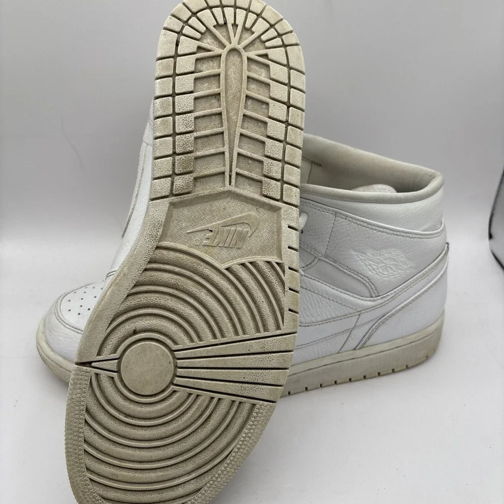 Size 12 - Jordan 1 Mid Triple White 2019 - 554724-129